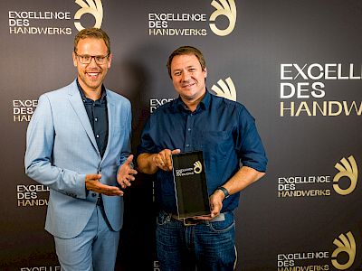 Auszeichnung für Florian Hannig mit dem Preis „Excellence des Handwerks“ für herausragende Handwerksleistungen